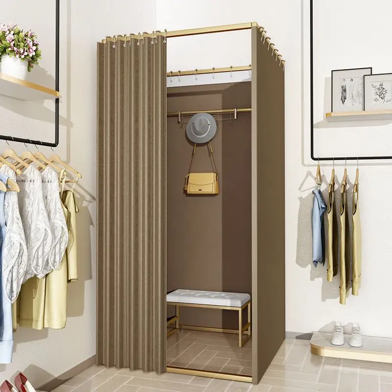 Factory Direct 2026 Clothing stores, shopping malls, assembly, changing rooms, simple mobile fitting rooms, door curtains