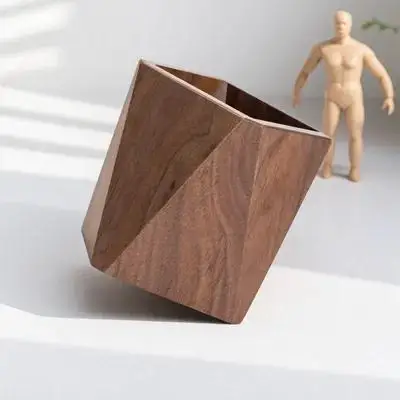 

Black Walnut Pen Holder Desk ganizer Compact Size Home Office School Stationery Storage Container Wooden Pencil Cup