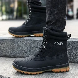 Men's Ankle Boots Shoes Outdoors Light Rain Fishing Boots Men Fashion Plarform Waterproof Non-slip Rain Shoes Men Hiking Shoes
