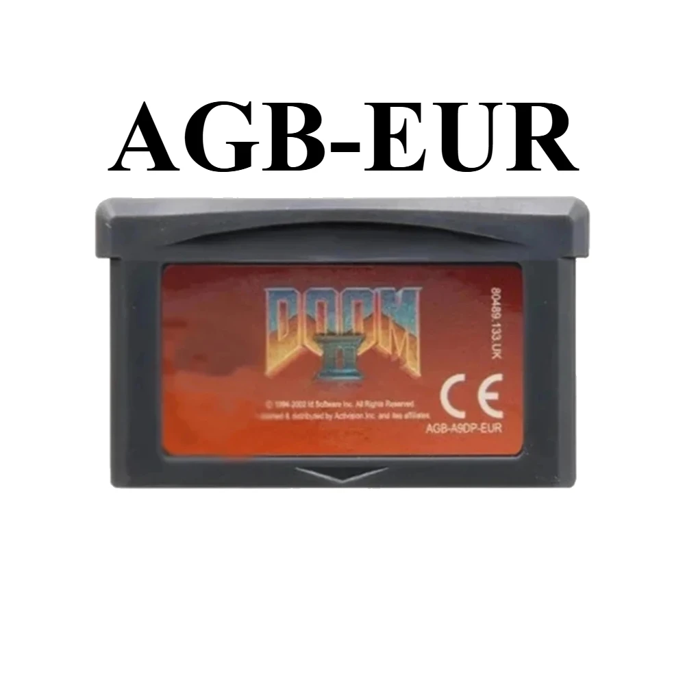 4 Styles EUR/USA GBA Game Cartridge Doom Series Game Cartridge 32-Bit Video Game Console Card DOOM 1 DOOM 2 for GBA GBASP NDSL image 3