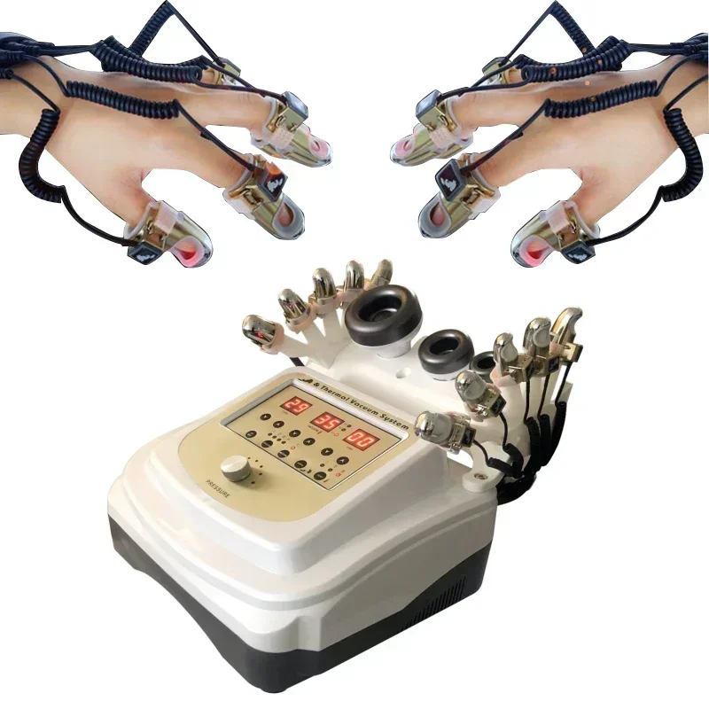 Portable Body Massage Vacuum Microcurrent Galvanic Golden Finger EMS Facial Tightening Body Heat Therapy beaut Device