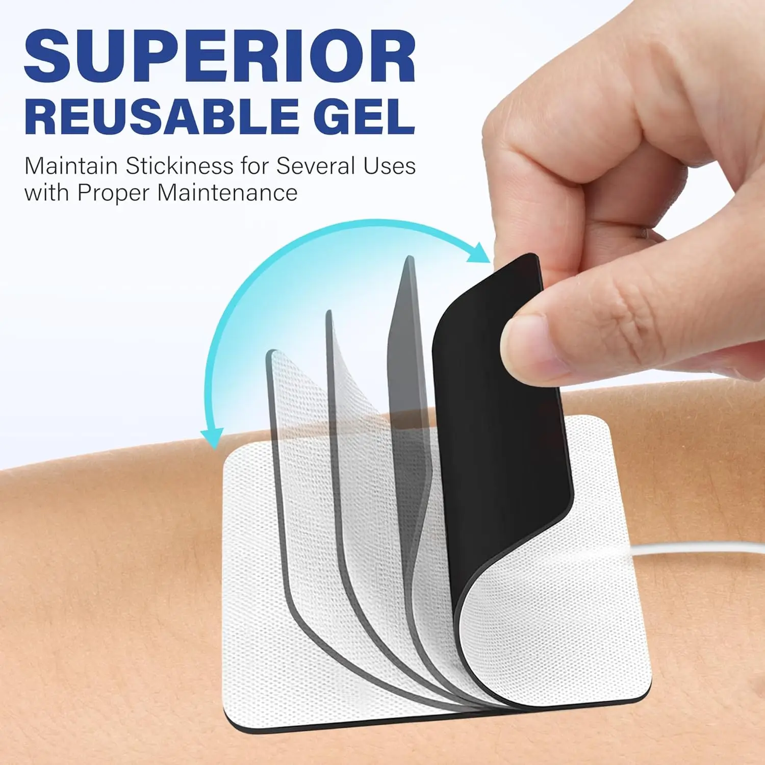 10/20/50Pcs Electrode Pads TENS Gel Pads Replacement Patches, Pulse EMS Muscle Massaging Device, Slimming & Body Pulse Massagers view 4