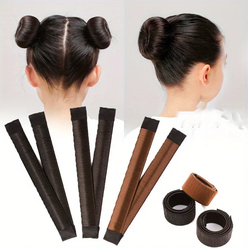 Accesorios para el cabello para mujer y niña: Diadema dulce estilo francés, herramienta mágica DIY para hacer moños, donuts sintéticos, banda para el cabello con efecto de moño.