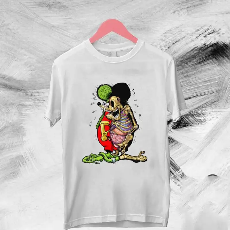 

Редкая Ed Roth Rat Fink Basic For Fan Белая футболка S 2345XL TMB1050