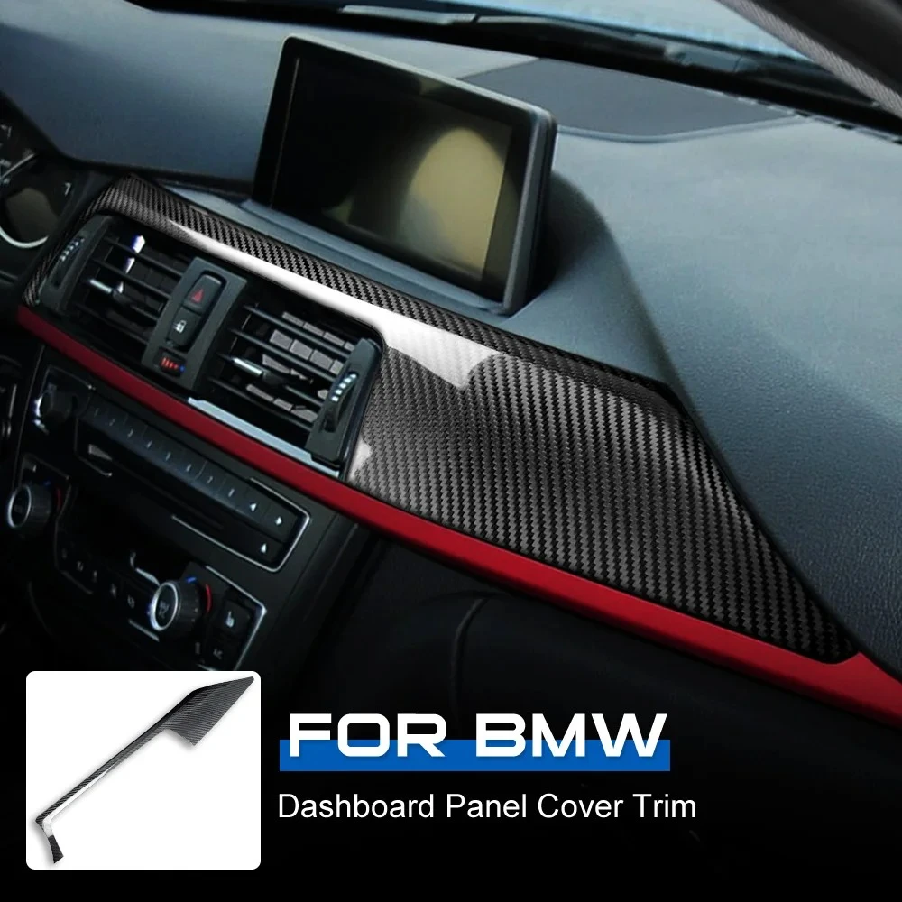 Carbon Fiber Trim For BMW F30 F31 F32 F36 Car Center Console Dashboard Panel Cover Protective Sticker Auto Interior Accessories
