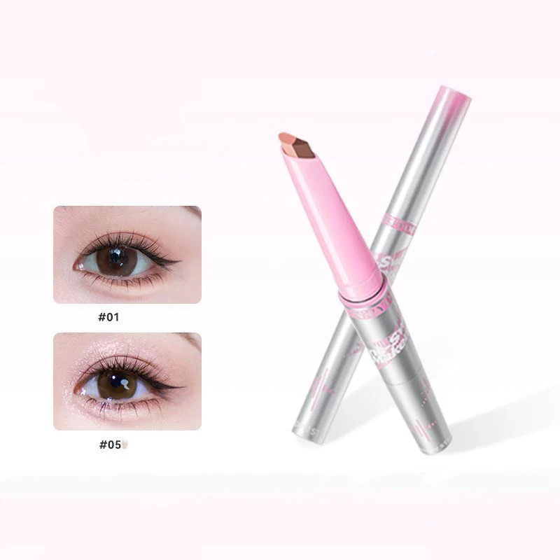 NEIYOU Dual-Ended Eyeshadow Stick & Highlighter,Multi-Use Brightening Eye Pencil,Easy One-Swipe Shadow for Lazy Everyday Makeup