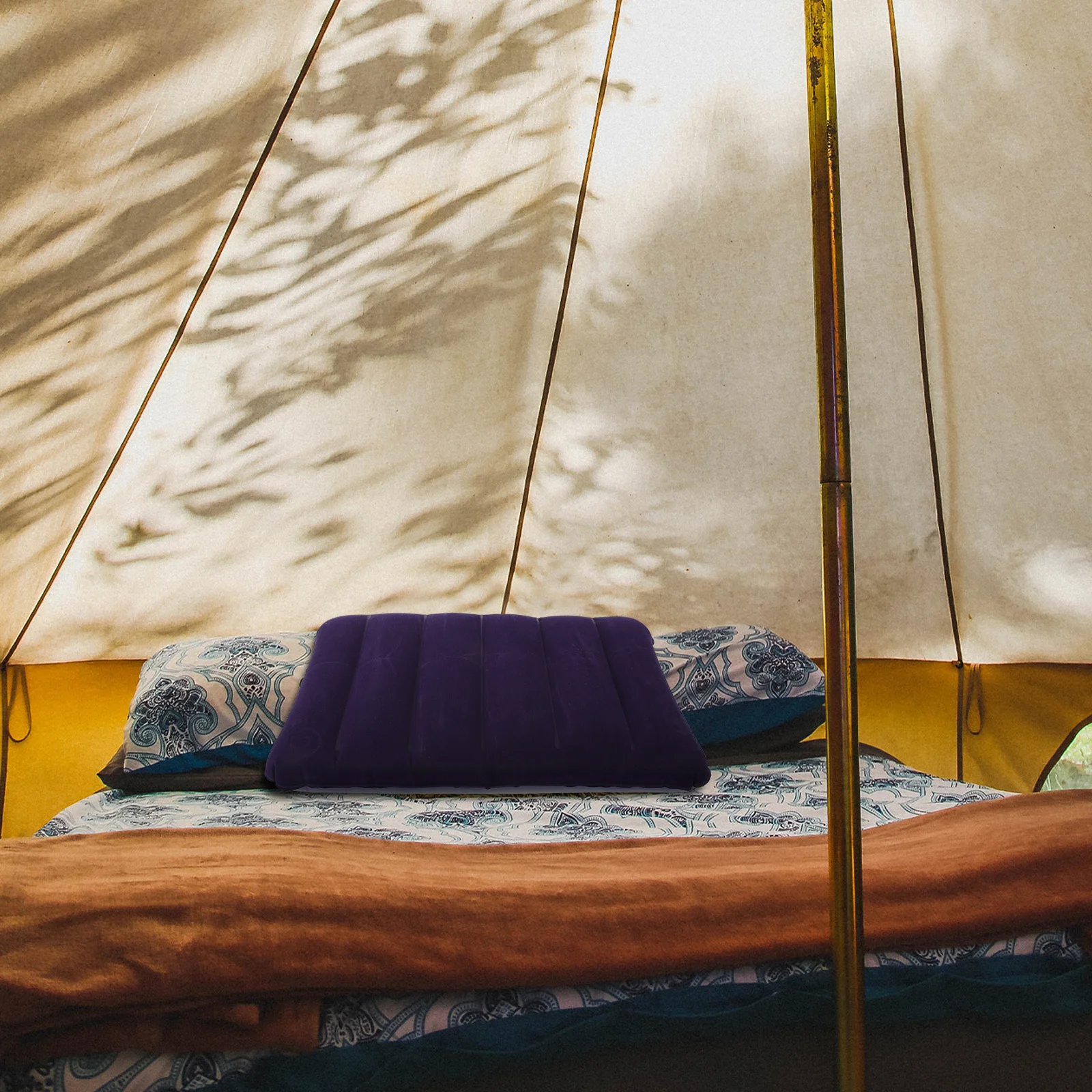 

Compact Inflatable Sleeping Pillow for Camping Gear Must Haves Travel Hiking Backpacking Nap Rest Portable Outdoor Comfort