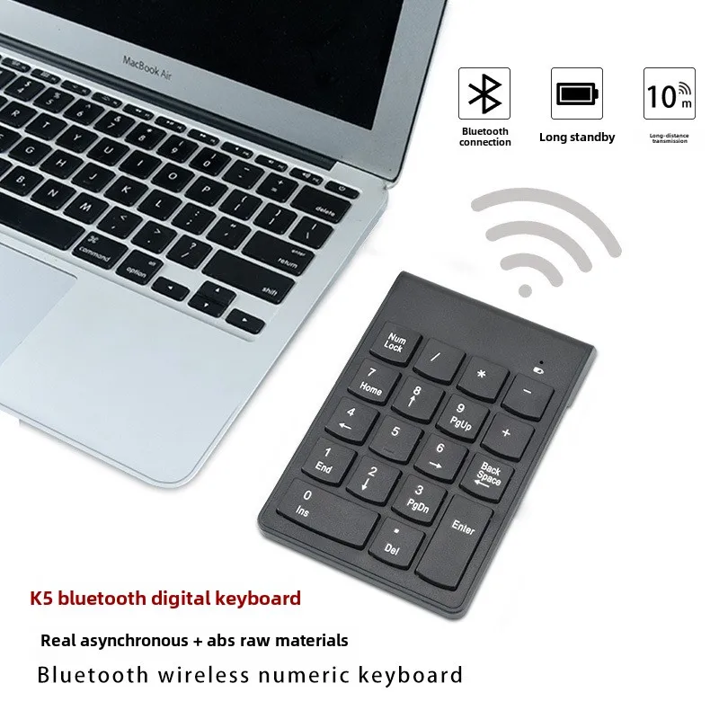 18 Keys Wired Number Keypad Bluetooth or USB 2.4G Mini Digital Keyboard for IMac/MacBook Air/Pro Laptop PC Notebook Desktop