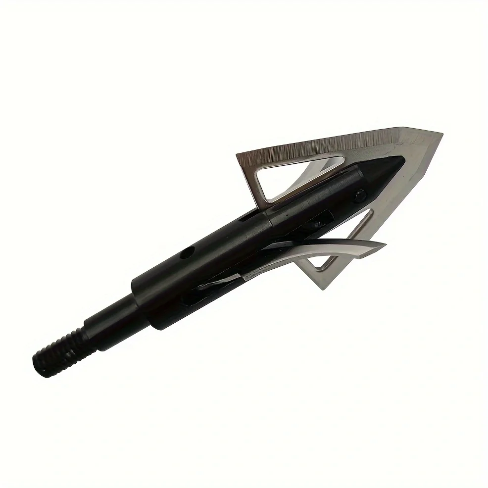 6 Broadhead 4-Blade Hunting Hybrid Mechanical 100 Grain Fixed 1