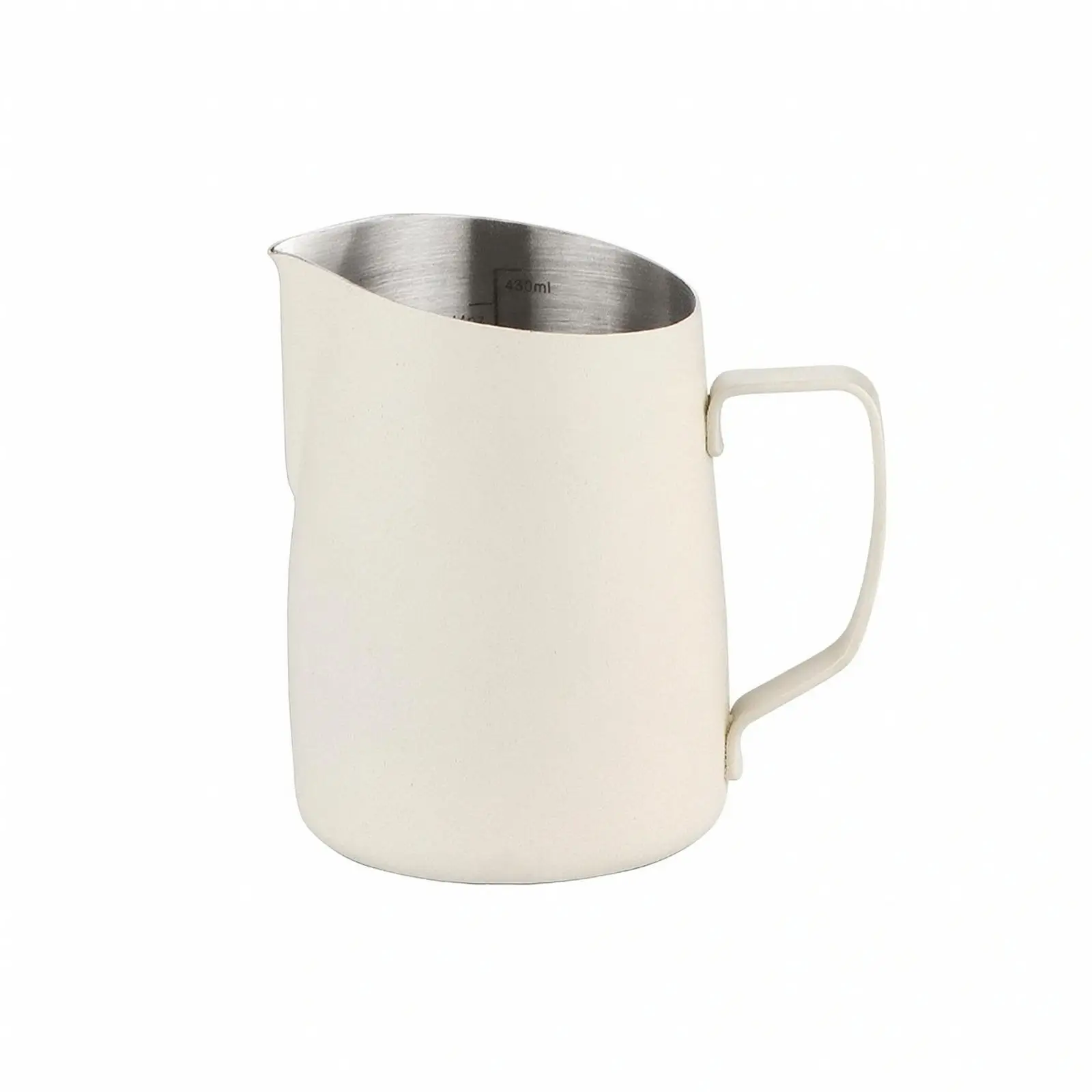 Compact 450ml Steel Coffee Pitcher with Sturdy Handle for Professional Milk Steaming and Detailed Latte Art Creation