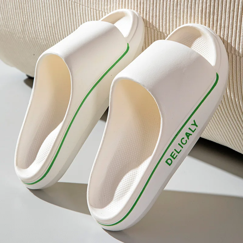 Super Soft Sole Thick Platform Bathroom Home Slippers Women EVA Indoor Slides Men Sandals Summer Non-slip Flip Flops Unisex