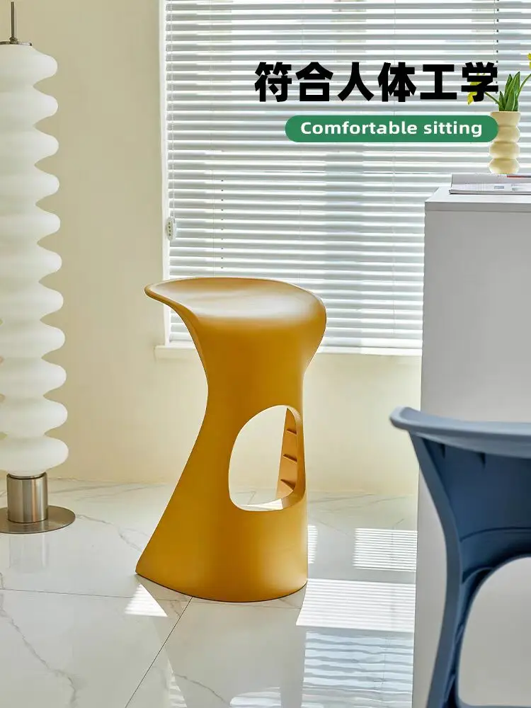 

Bar Stool Scandinavian Modern Milk Tea Shop Stool Bar Stool Backrest Front High Chair Outdoor Stacking Bar Stools High Stools