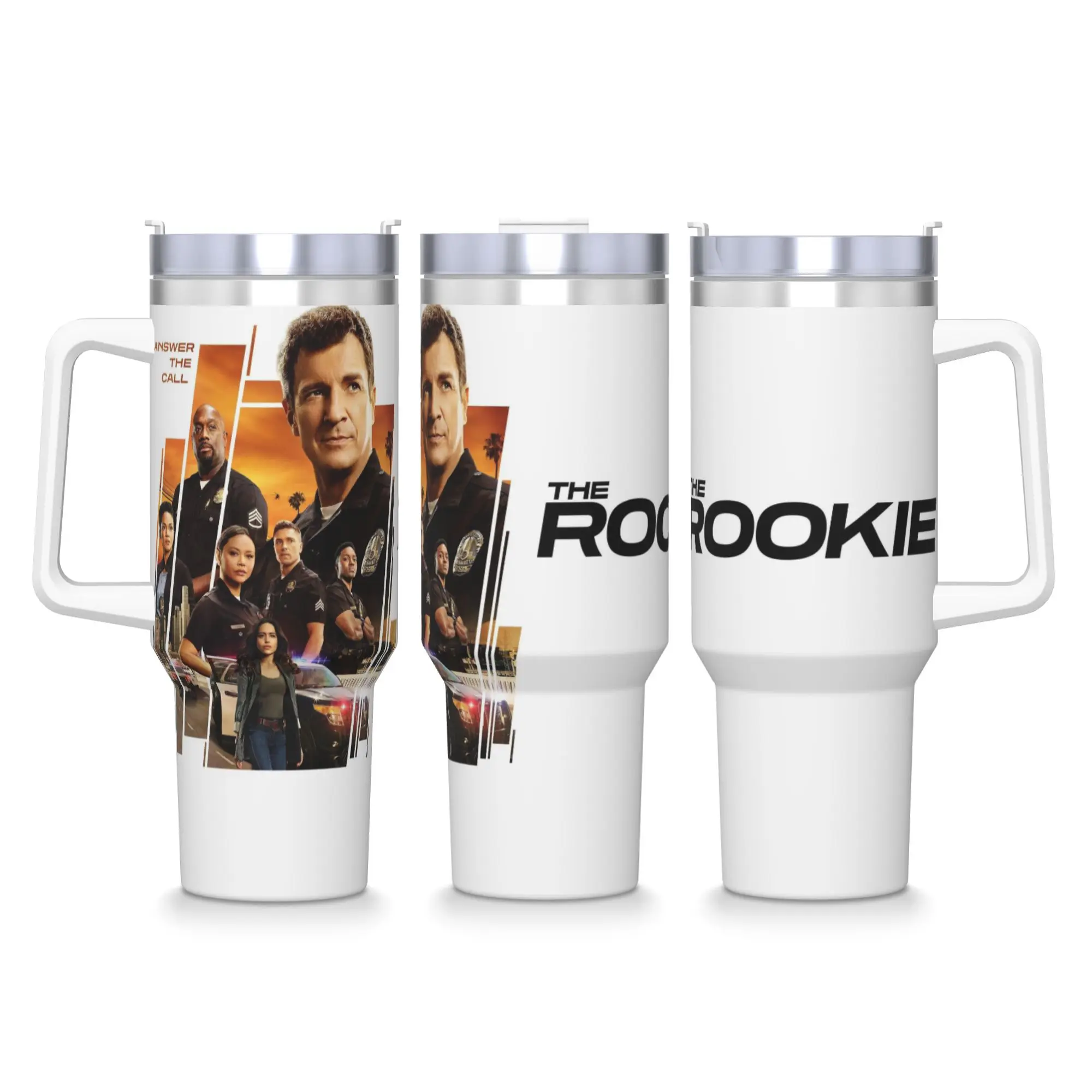 

The Rookie TV Show Poster Stainless Steel Tumbler Travelist Mugs Cup Large Coffee Mug Keep Heat Cold Drink Milk Water Bottle