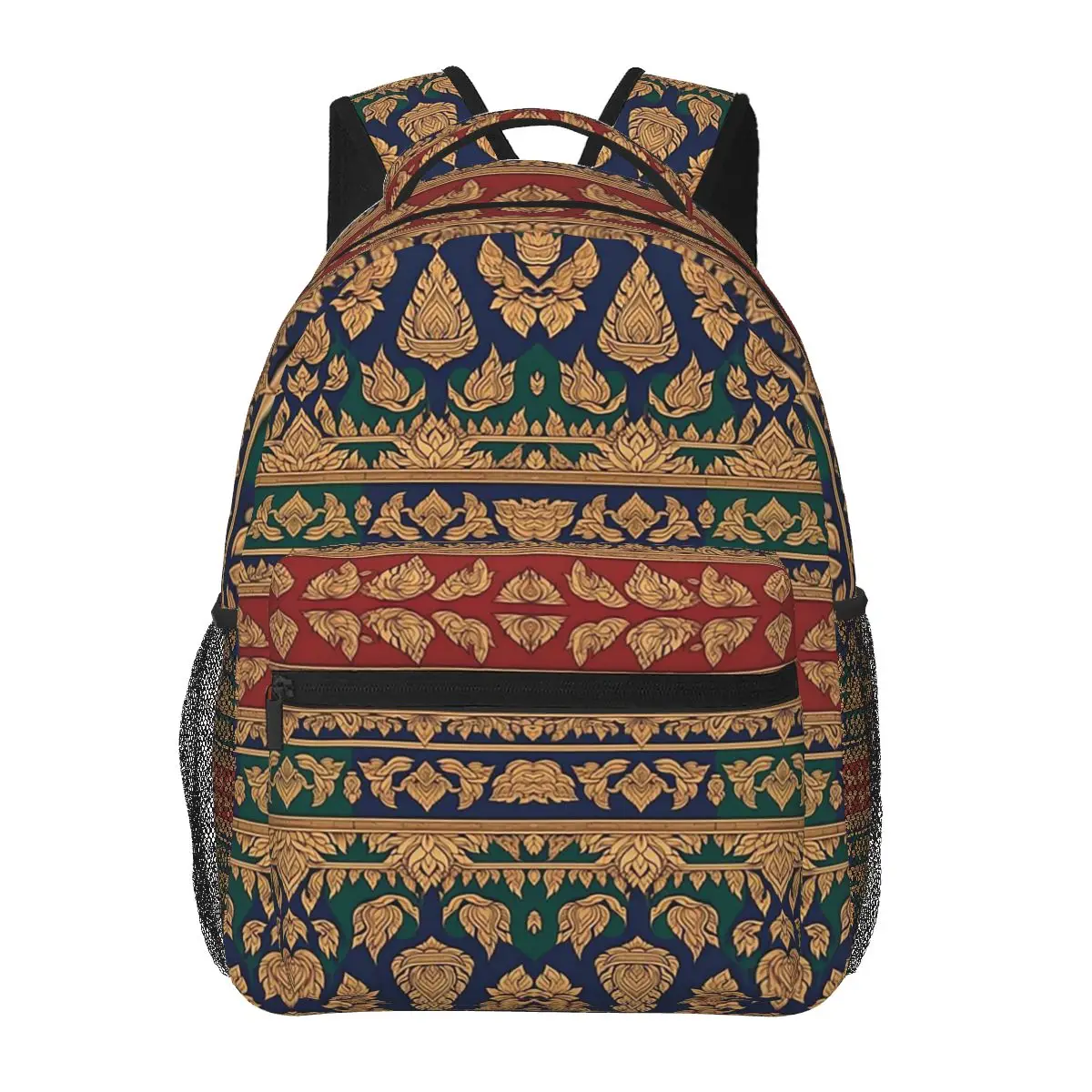 

Thai Art 2 Backpack Hot Sale Daypack Large Capacity Children BookBag School Bag Shoulder Bags for Men Women
