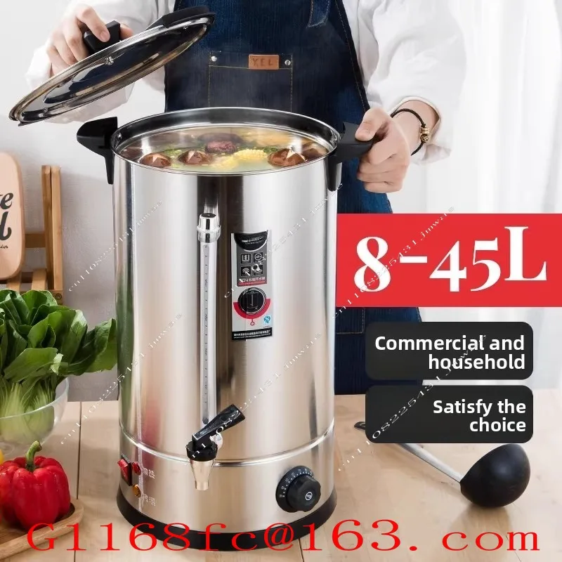 304 Stainless Steel Double-layer Electric Heating Water Bucket, Large Capacity Milk Tea Heating and Insulation Bucket