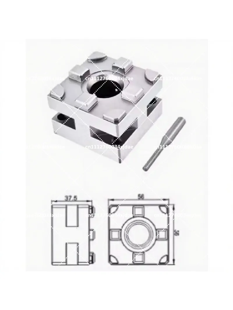 Precision CNC Carving Small Copper Male Manual Chuck D56-60mm Square Electrode Holder for EDM Spark Machines ER/3R Interface