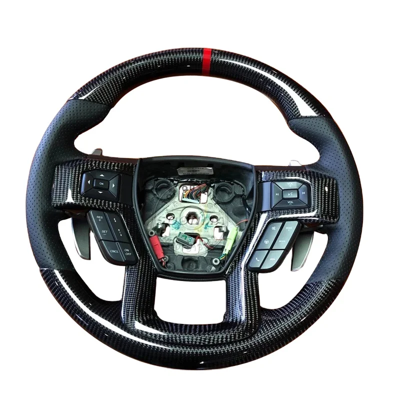 

For Ford Ranger Raptor /Available for All Car Models Private Custom Gloss Carbon Fiber Steering Wheel