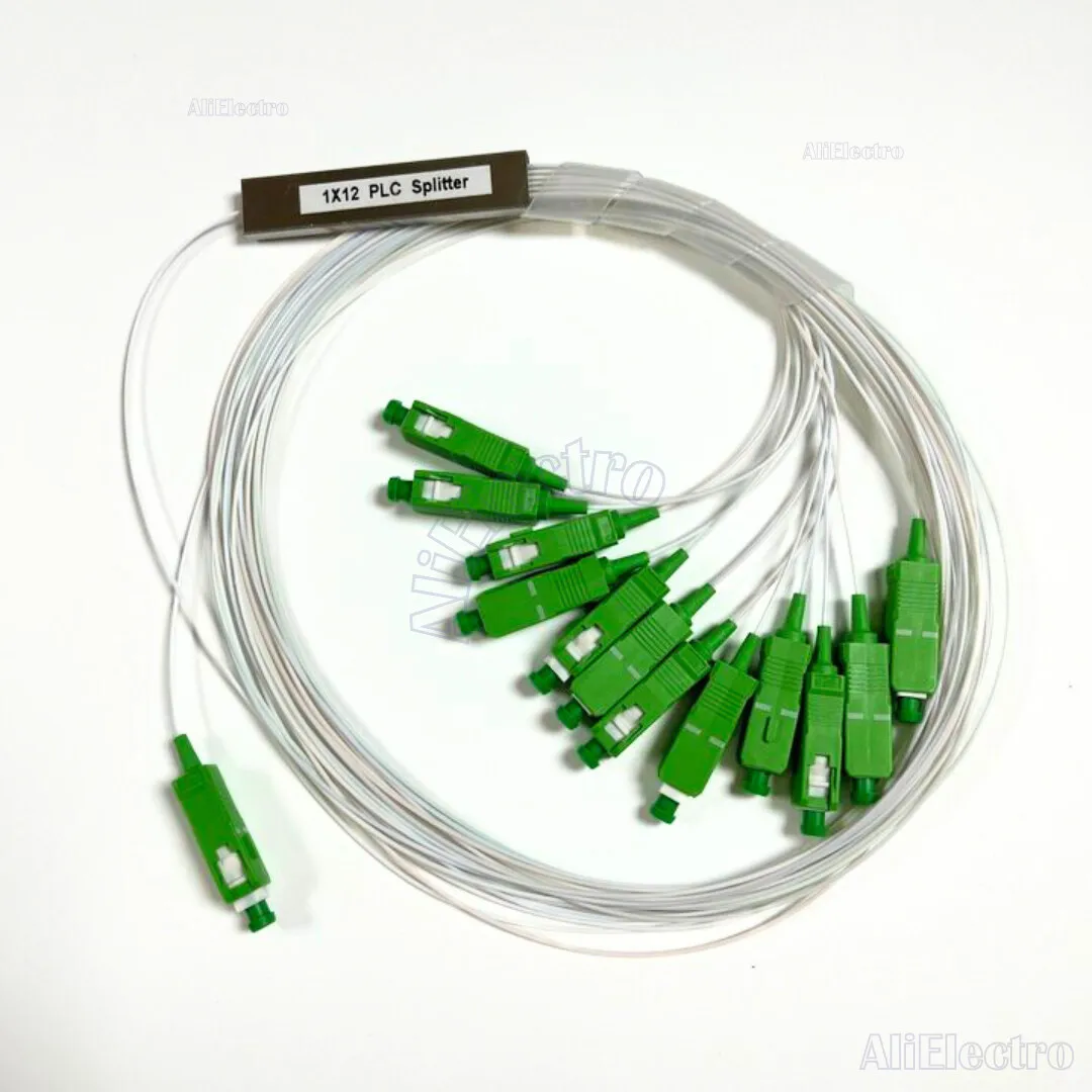 Imagem -04 - Apc Divisor de Fibra Óptica Cor Branca Plc 1x12 sm Modo Único 0.9 mm Ftth Pcs Lot sc