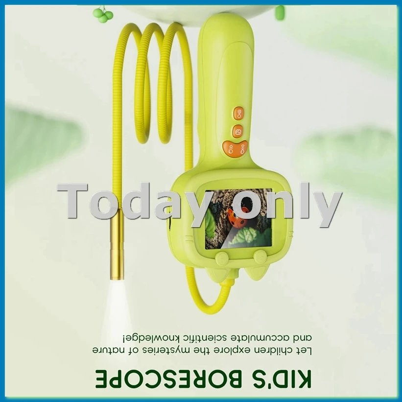 

Детский эндоскоп с подсветкой для исследования природы, камера для осмотра 2,4 дюйма 2 МП, для кемпинга и изучения природы - A10G