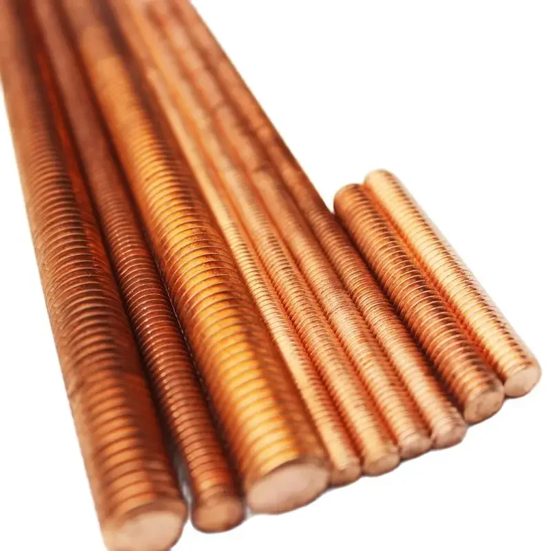 Copper Fully Threaded Metric Bar Studding Rods M4 M5 M6 M8 M10 M12 M16 M18 M20