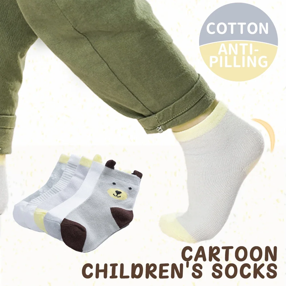 Kids Socks Autumn Winter Girl Boy Children's Crawling Sock For Newborn Baby Cartoon Fashion Stockings  Anti-Slip Sock Multicolor