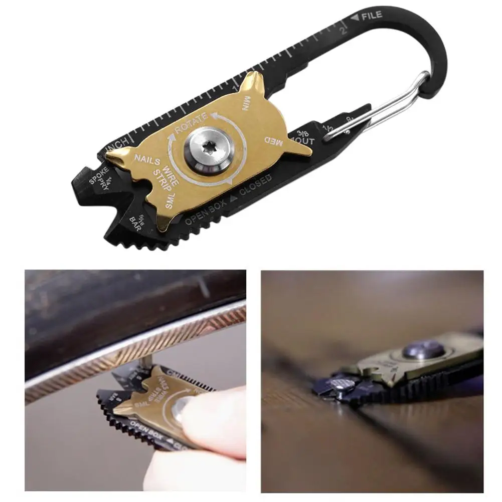 20 in 1 Multifunction Wrench Outdoor Emergency Survival Pocket EDC Tool Keychain Outdoor Portable Gadgets for Hiking