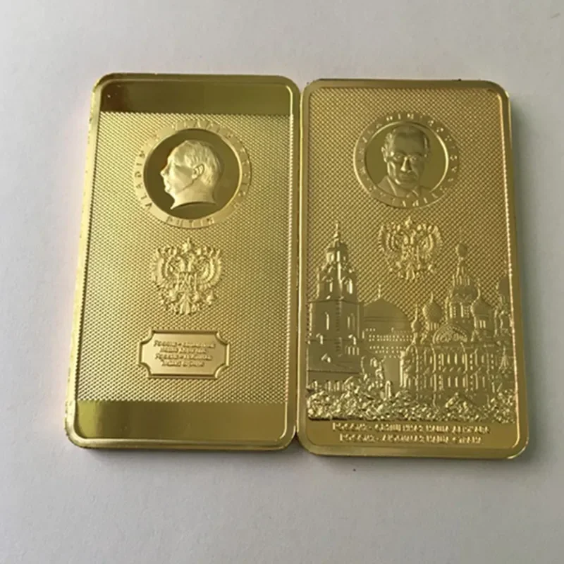 

Покрытие из золота 24 К, искусственная монета, президент России, Московский Кремль, 5 шт.