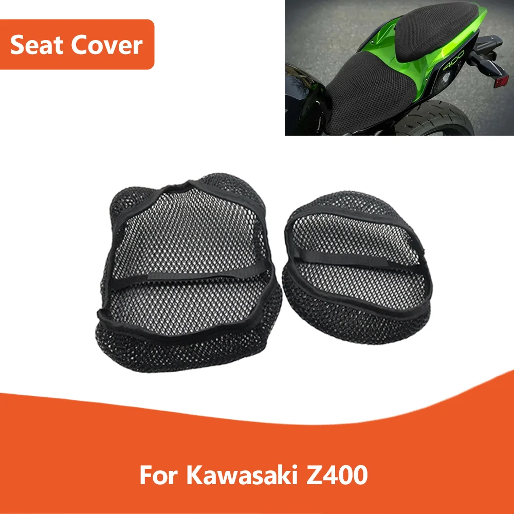 

For Kawasaki Z400 Z 400 Motorcycle Accessories 3D Mesh Fabric Cushion Waterproof Protection Seat Cover