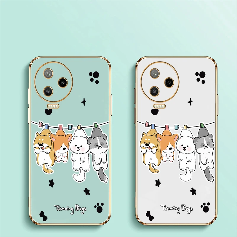 Fashion Plating Soft Case For infinix Zero X Neo X Pro Ultra 5G 2023 30 4G 5G Shockproof Protective Cute Animals Dogs Cover view 6