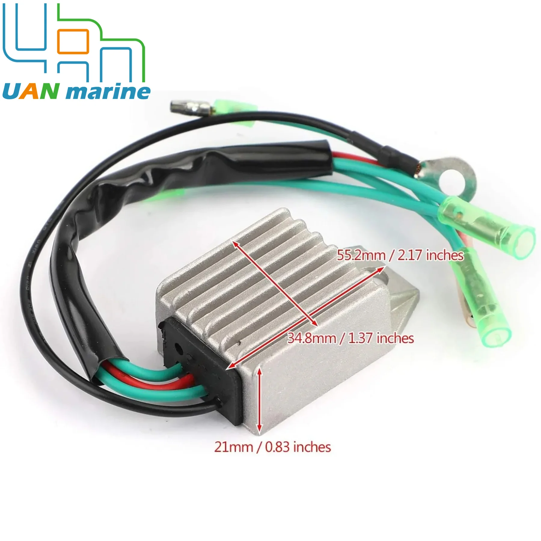 Rectifier Regulator Fit for Yamaha 6 8 9.9 13.5 15 20 25 30 40 50HP F8 F9.9 F13.5 F15 Z623 Outboard 6J8-81960-00 F15-07060001 image 2