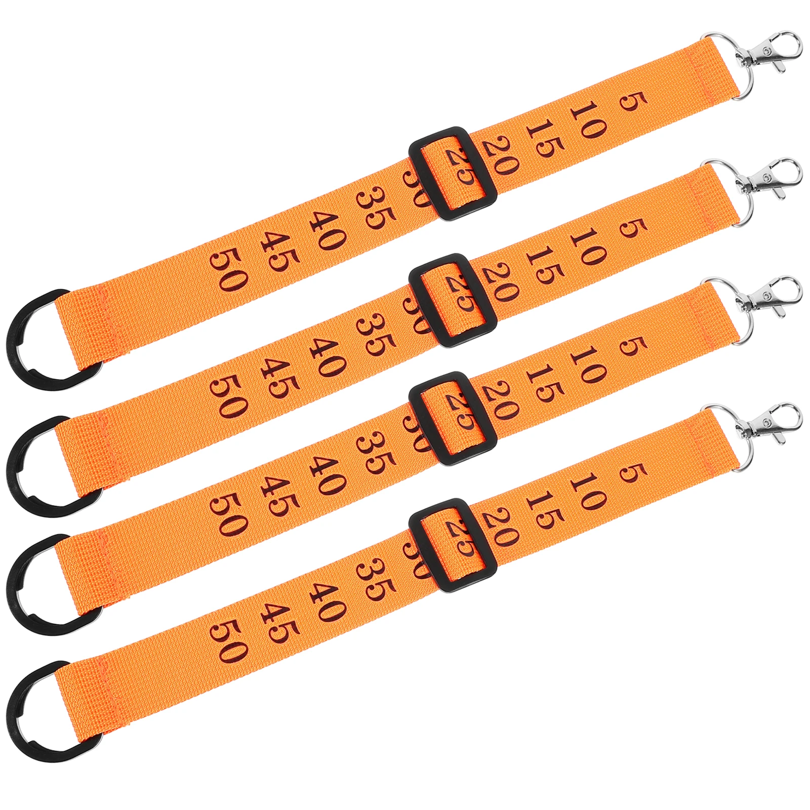 

4 Pcs Football Referee Chain Clips Nylon Plastic Alloy Numbered Clips for Soccer Training Referee Accessories