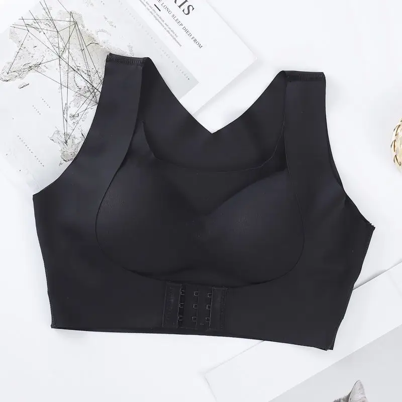 Reggiseno sportivo senza cuciture per la schiena La migliore correzione due in uno gobba push up push up accessorio push up per il seno push up senza reggiseno modellante con anello in acciaio