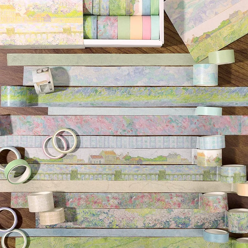 20Pcs Retro Washi Tape Set Masking Tape Stationery Journal Supplies Grid Scrapbooking Decorative Adhesive Tape