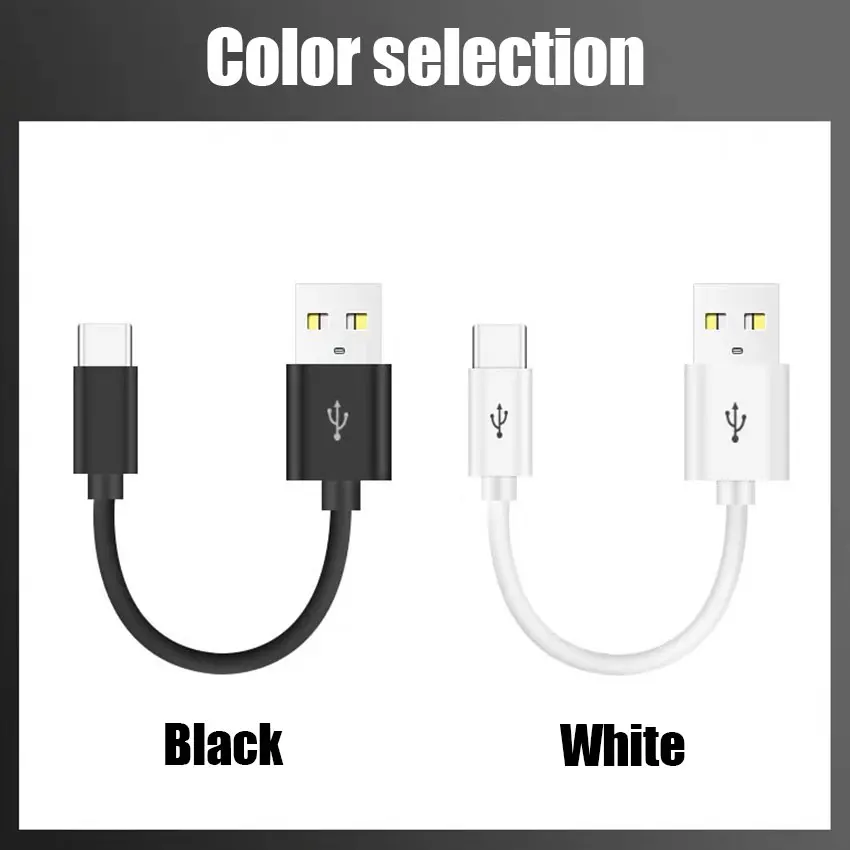 10cm Short USB to Type-C Cable High Speed Charging Cord Support Data Transfer for iPhone 15 Series Smartphones