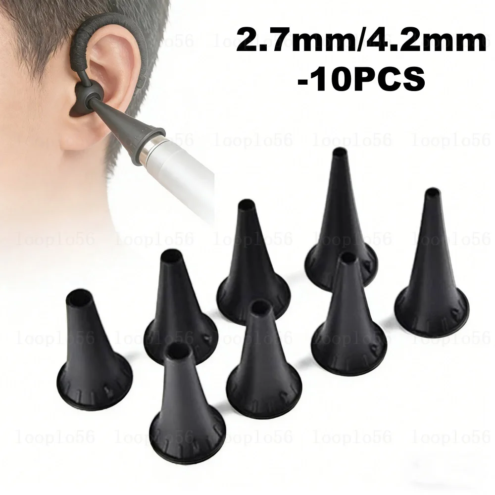 10PCS Reusable Human Non Disposable Ear Speculum Otoscope Replacement Nozzle Specula Replacement Cone Funnel Accessories