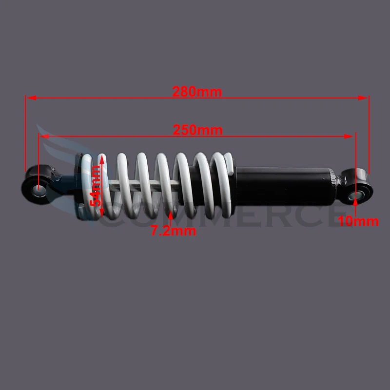 250mm Front or rear Shock Absorbers Suspension Spring Shocker For China 50cc 70cc 90cc 110cc 125cc ATV Go kart Buggy Quad Bike