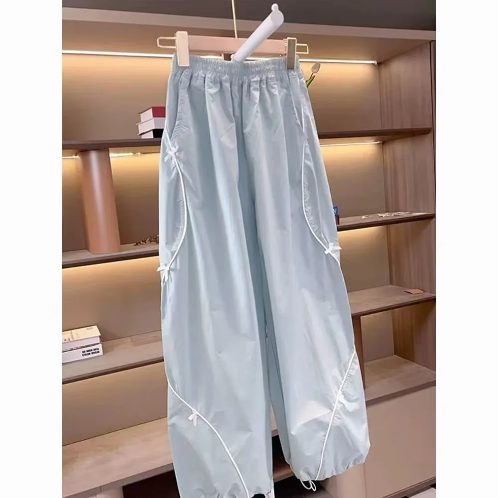 UNITIM Summer Kids Girl Trousers Thin Breathable Bow Children Girl Sports Pants Loose Casual Junior Girls Pant 4-14Yrs Girl Pant