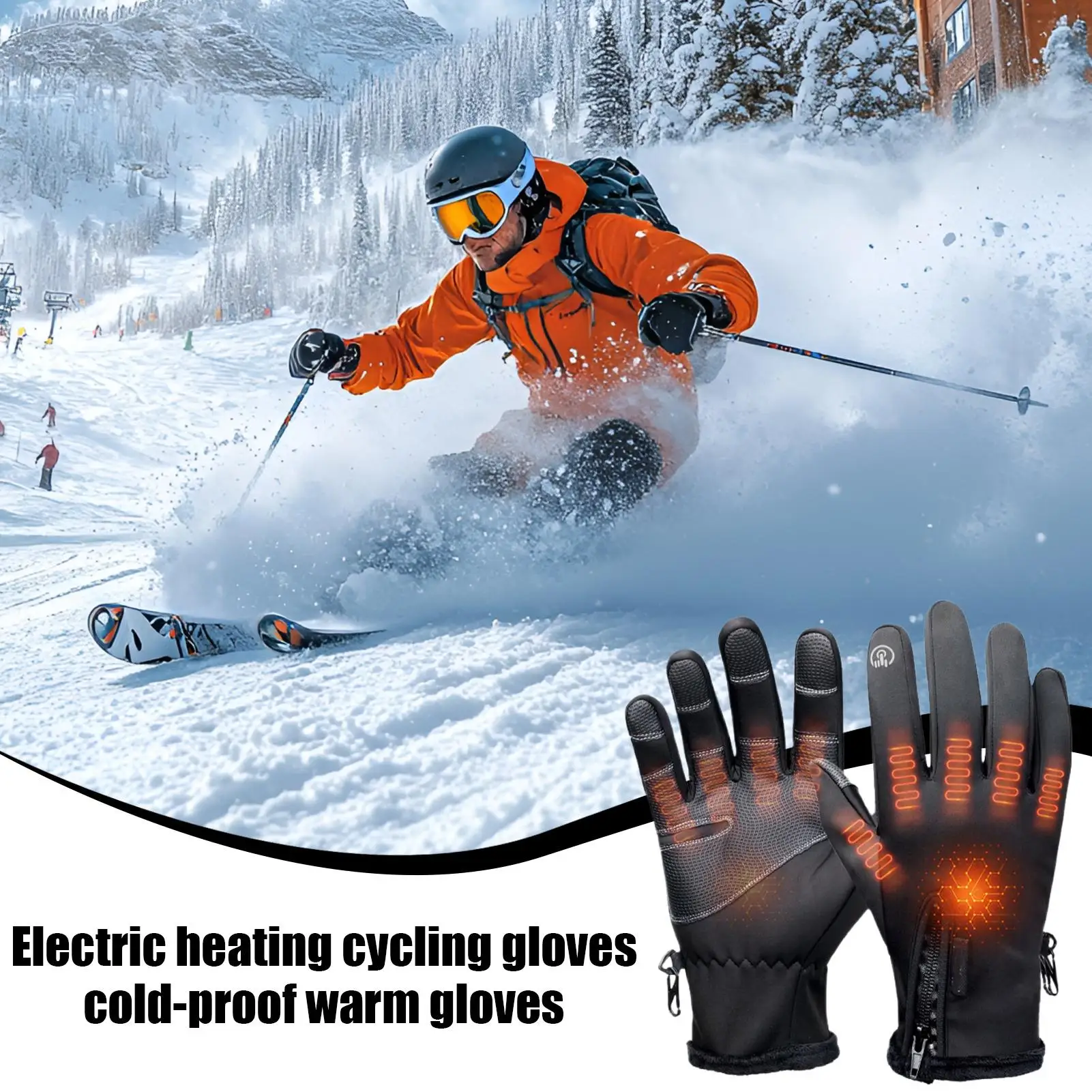 Warming Gloves Breathable 3 Modes Adjustable Long Lasting Hand Warmer Full Finger Electric Gloves For Home Cold Weather Outdoor