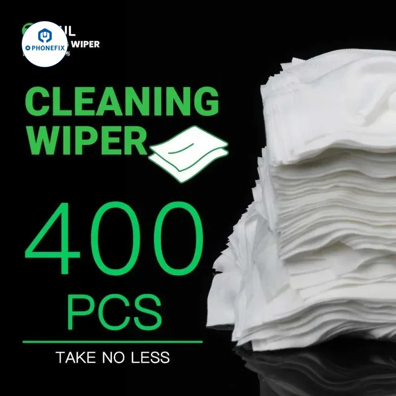 

2UUL CL05 400pcs GLASS Dust Cleaning Wiper Zero Lint No Residue Wiper Universal for Phone Motherboard LCD Screen Clean Repair