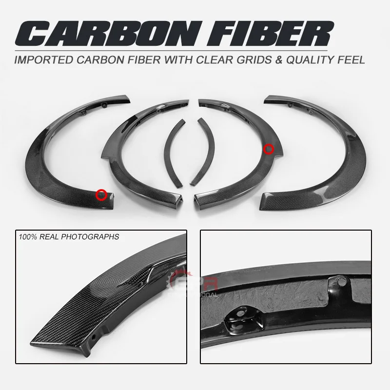 

Wisdom Workshop Compatible with Toyota CHR Carbon Fiber Front and Rear Wheel Arch Modification Parts Yaris ATS Model Slightly Wi