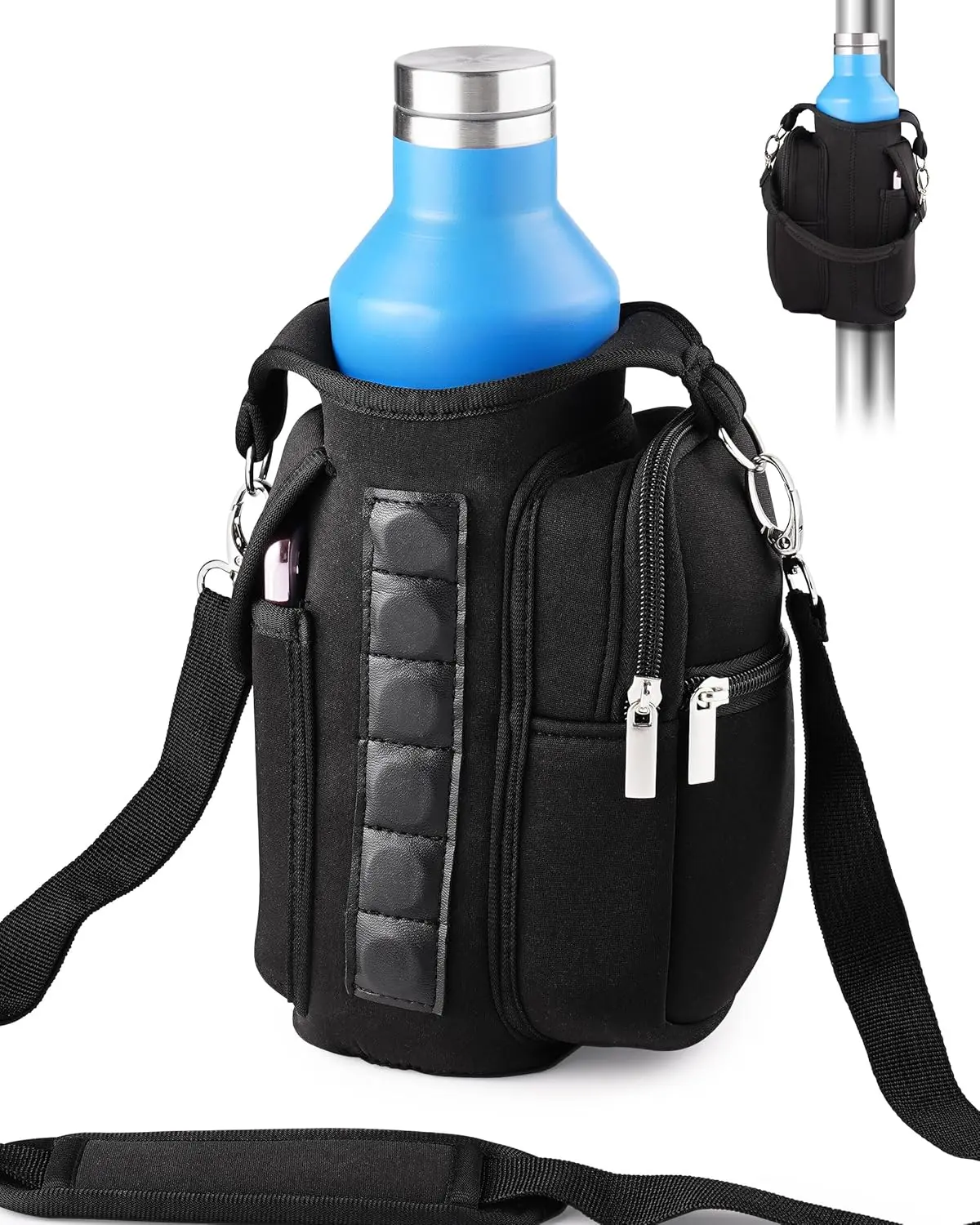 Переноска для спортзала, магнитная сумка для спортзала, переноска для стакана с ремешками для телефона, портативная сумка через плечо для фитнеса с 6 встроенными магнитами