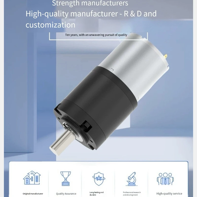 36GP-3530 36mm Metal Planetary Gear Motor 12V 24V, 6mm/8mm Shaft, CW CCW Reversible 8-1621RPM Adjustable Speed DC Motor