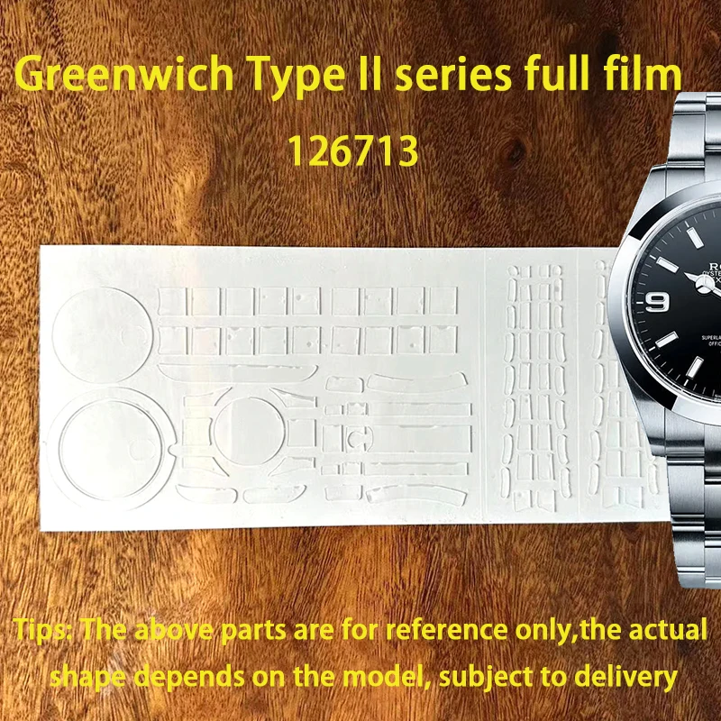 

Suitable for Rolex film 126713 five-row chain Greenwich type II series 40MM dial watch protective film