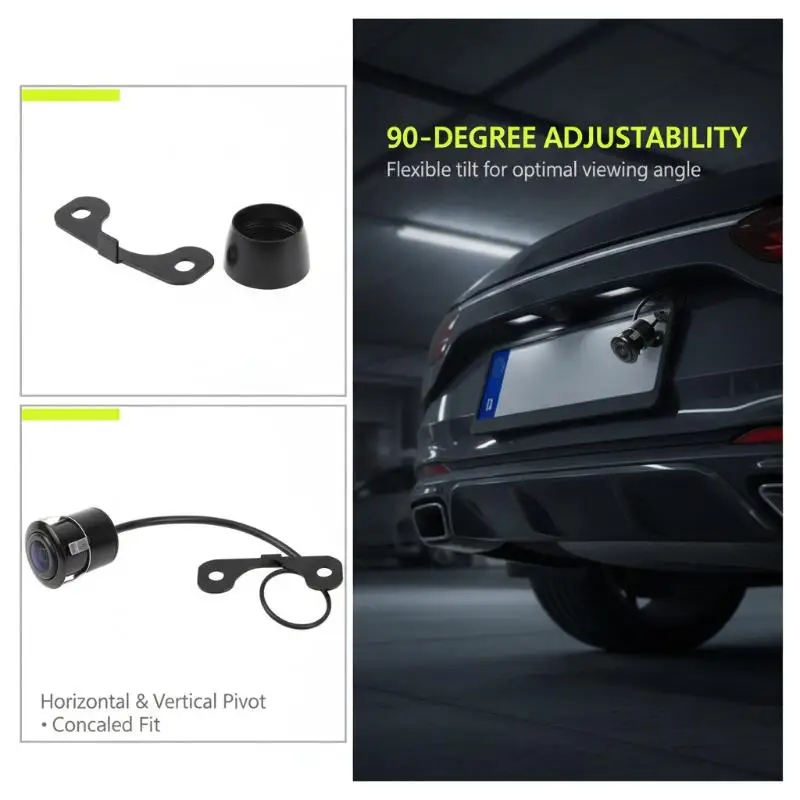 Universal Adjustable Car Reverse Rear View Camera Bracket Base with Bow Tie Screw for DIY Car Accessory Upgrade