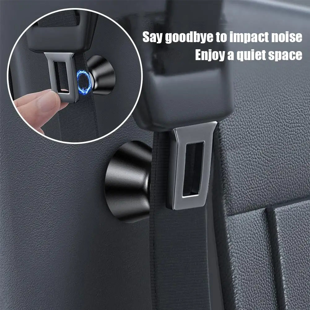 

Magnetic Car Seat Belt Holder Fixing Clip Alloy Seat Belt Limiter Stopper Anticollision for BMW VW NISSAN Car Interior Acce P9R4