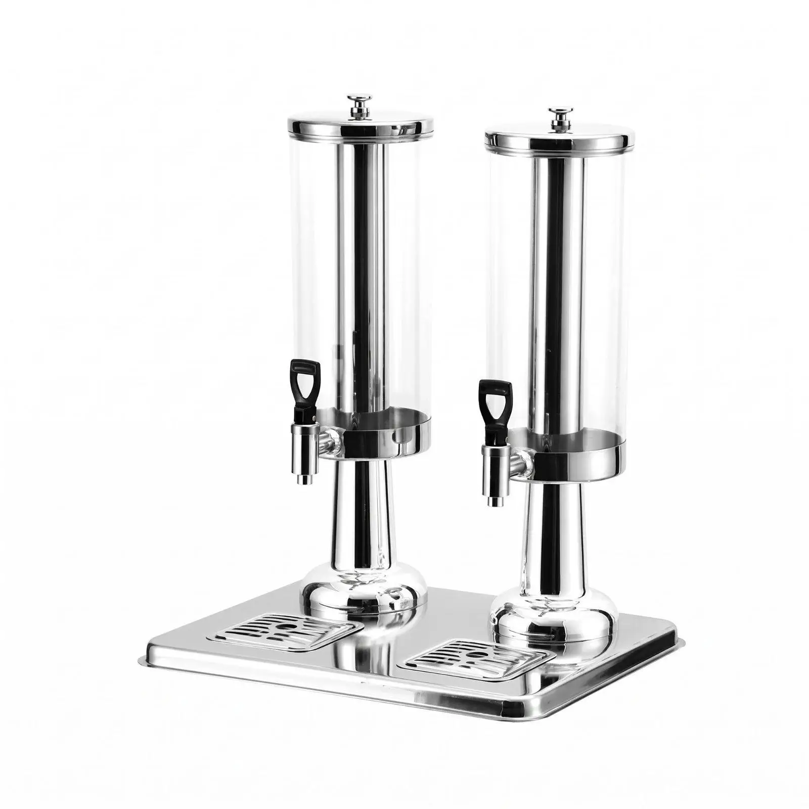 Double Tank Beverage Dispenser Juice Server with Drink Faucet for Hotel Catering and Self Service Counters