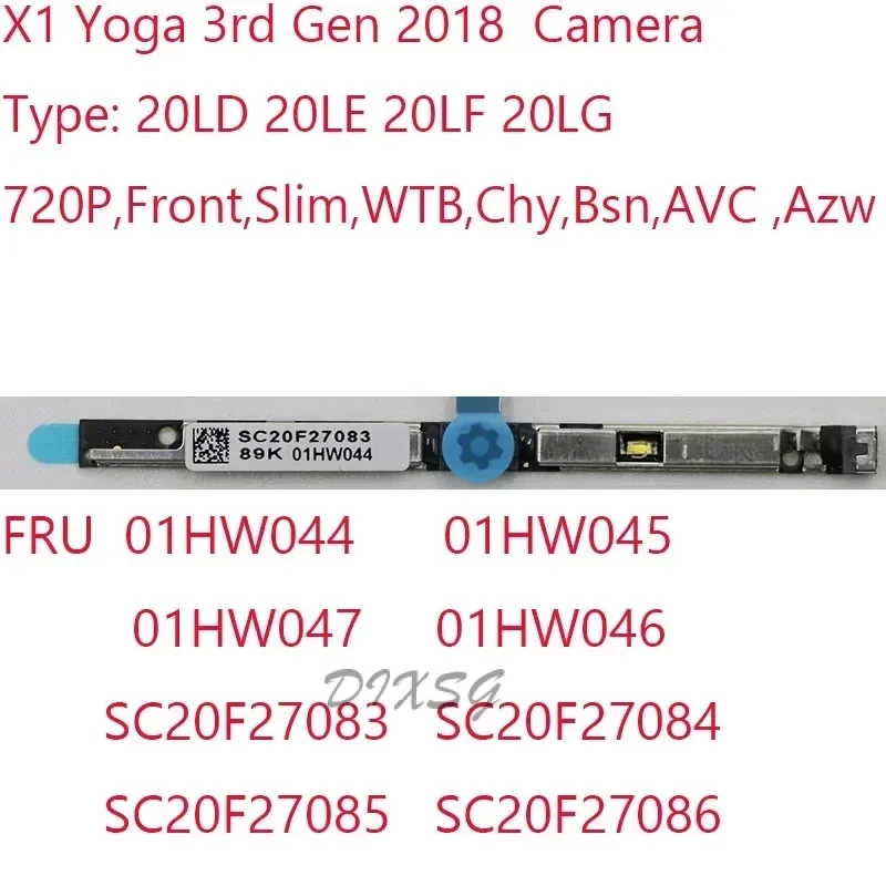 X1 Yoga Camera 01HW044 01HW045 01HW047 01HW046 SC20F27083 SC20F27084 SC20F27085 SC20F27086 For Thinkpad X1 Yoga 3rd Gen Laptop