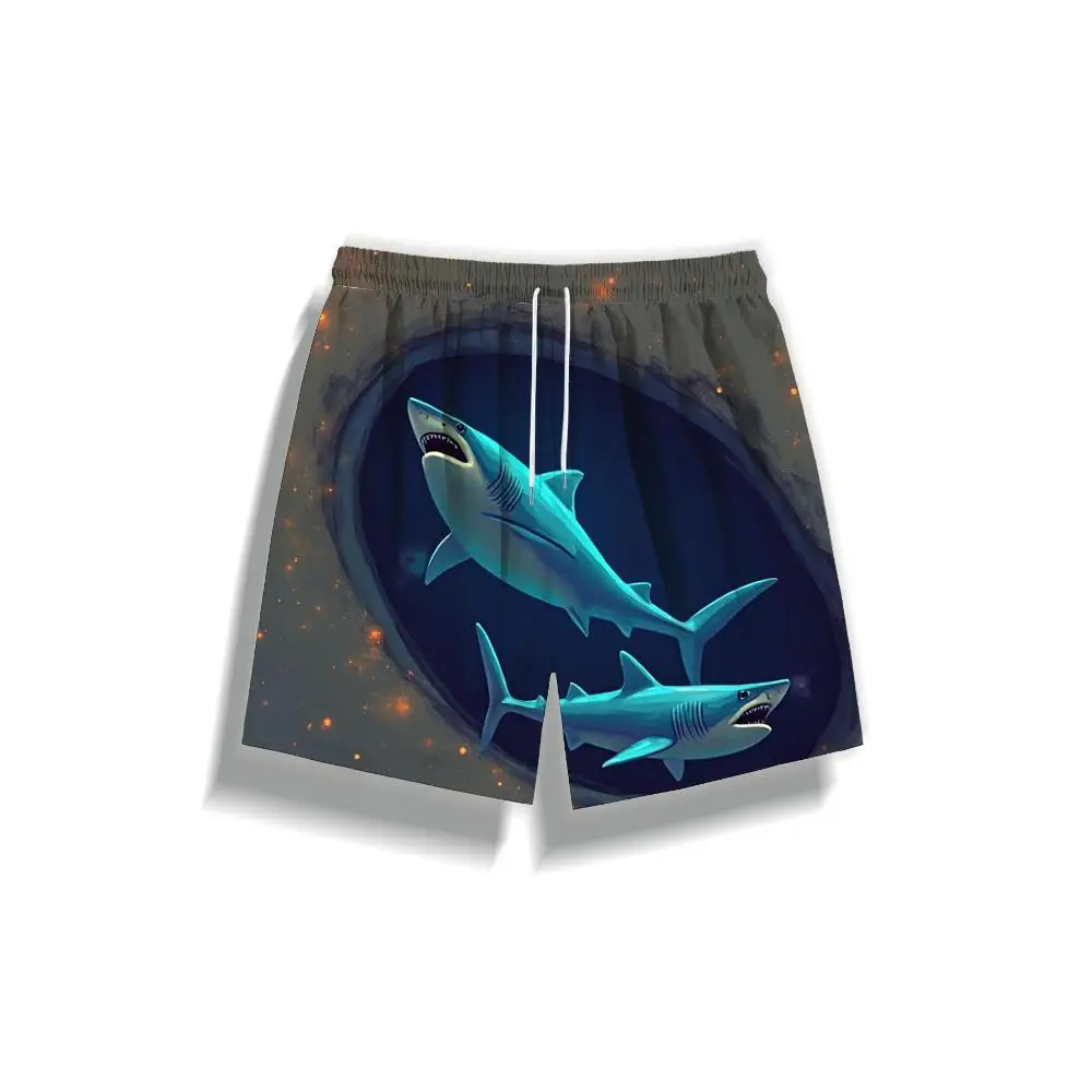 

1pcs Men's Short swim trunks2026 Summer 3D Printed Short sleeve Breathable Quick drying Polyester sport Man pants running