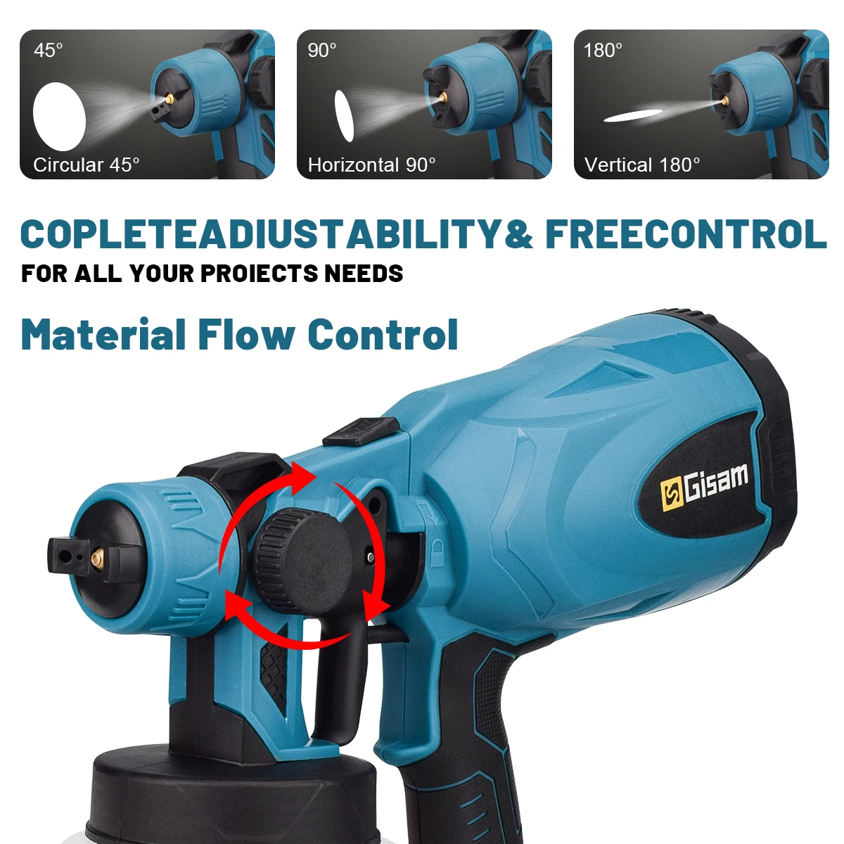 800ML Elektrische Spritzpistole Tragbare Cordless Farbspritzgerät HVLP Auto Möbel Stahl Beschichtung Airbrush Für Makita 18V Batterie