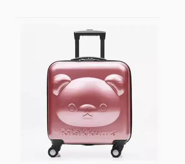 

Bear trolley Luggage Suitcase For boys girls luggage Bag 18 inch bear suitcase for kids Rolling Spinner Suitcase with 4 Wheels